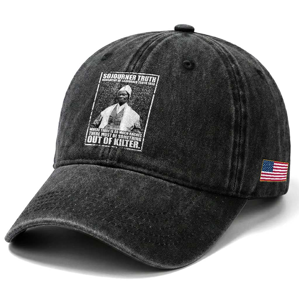 Sojourner Truth Quote Washed Cotton Baseball Cap Black History Month