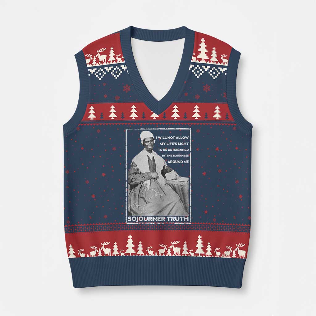 Sojourner Truth Quote V-Neck Knit Sweater Vest Black History Month Strong Woman