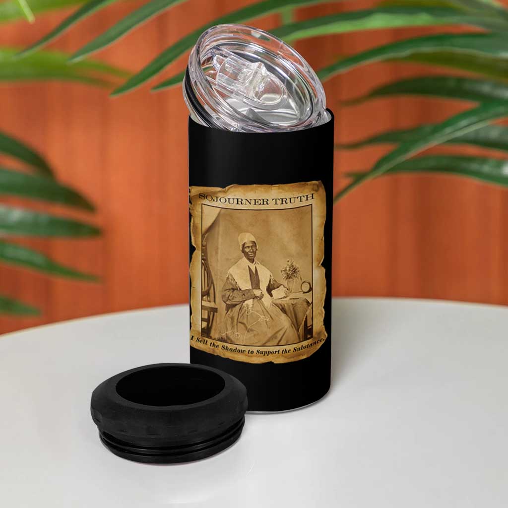 Sojourner Truth 4 in 1 Can Cooler Tumbler Black Women Quote