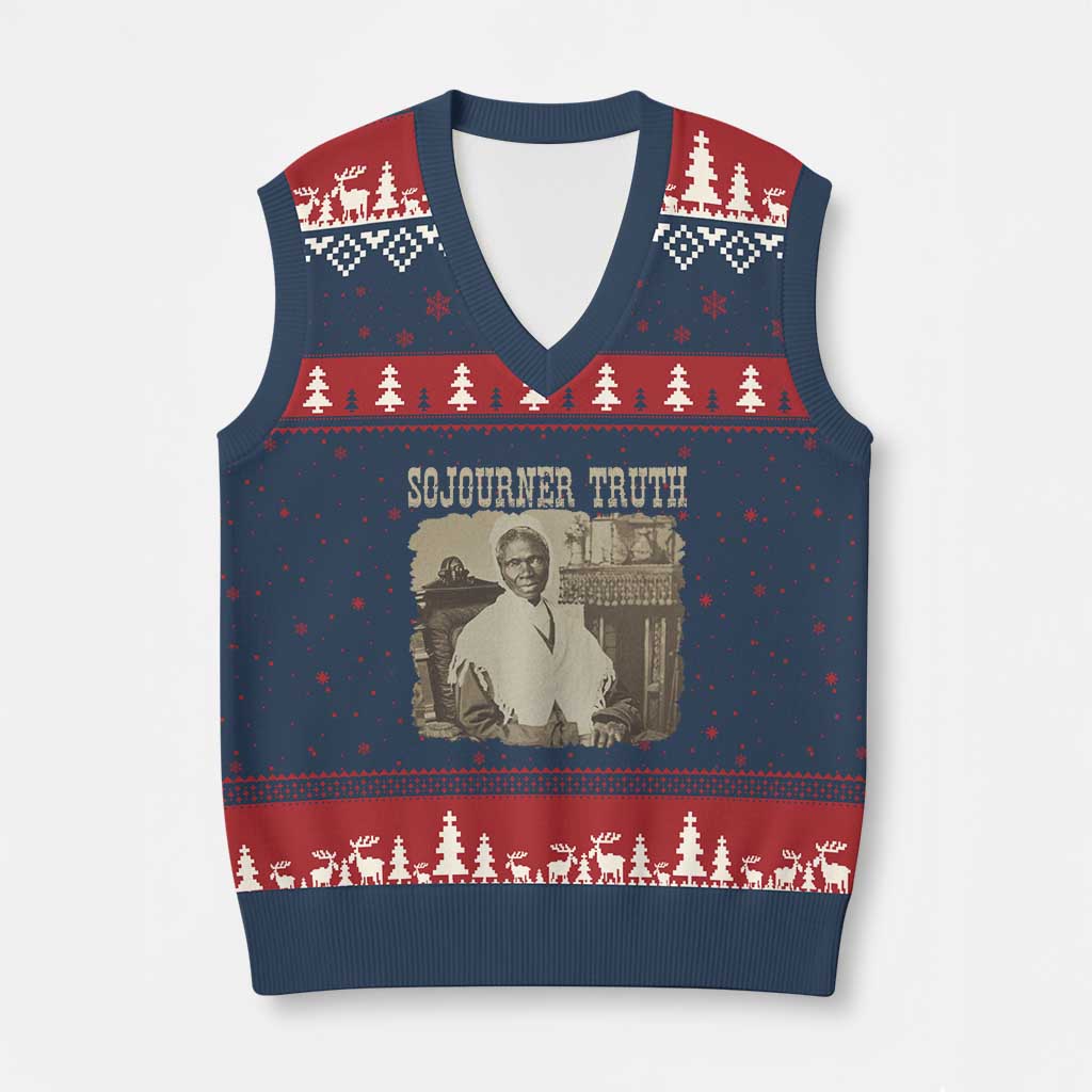 Sojourner Truth V-Neck Knit Sweater Vest African American Historical Hero
