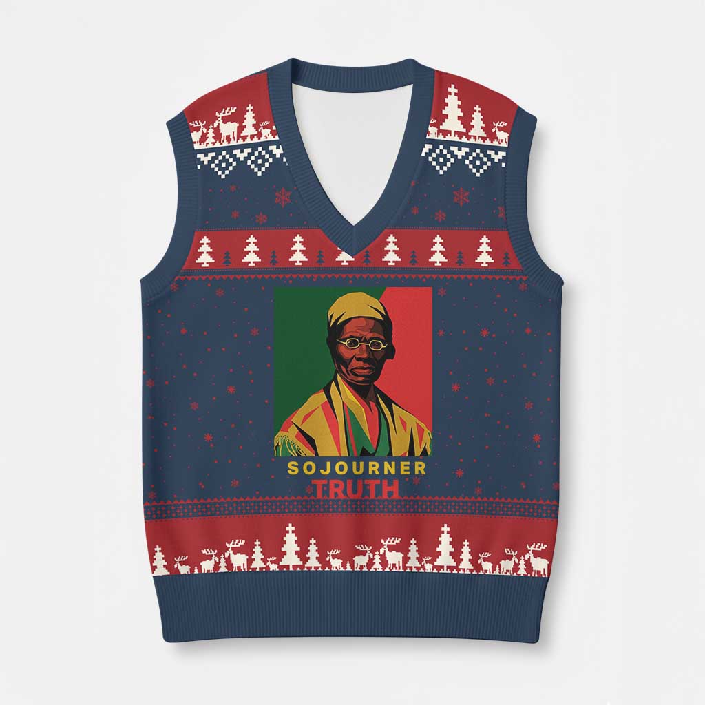 Sojourner Truth V-Neck Knit Sweater Vest Black History Month