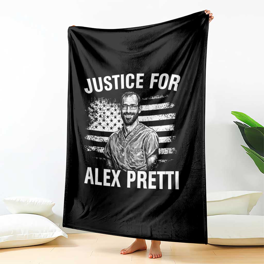 Justices for Alex Pretti Throw Blanket Resist Abolish ICE Protest