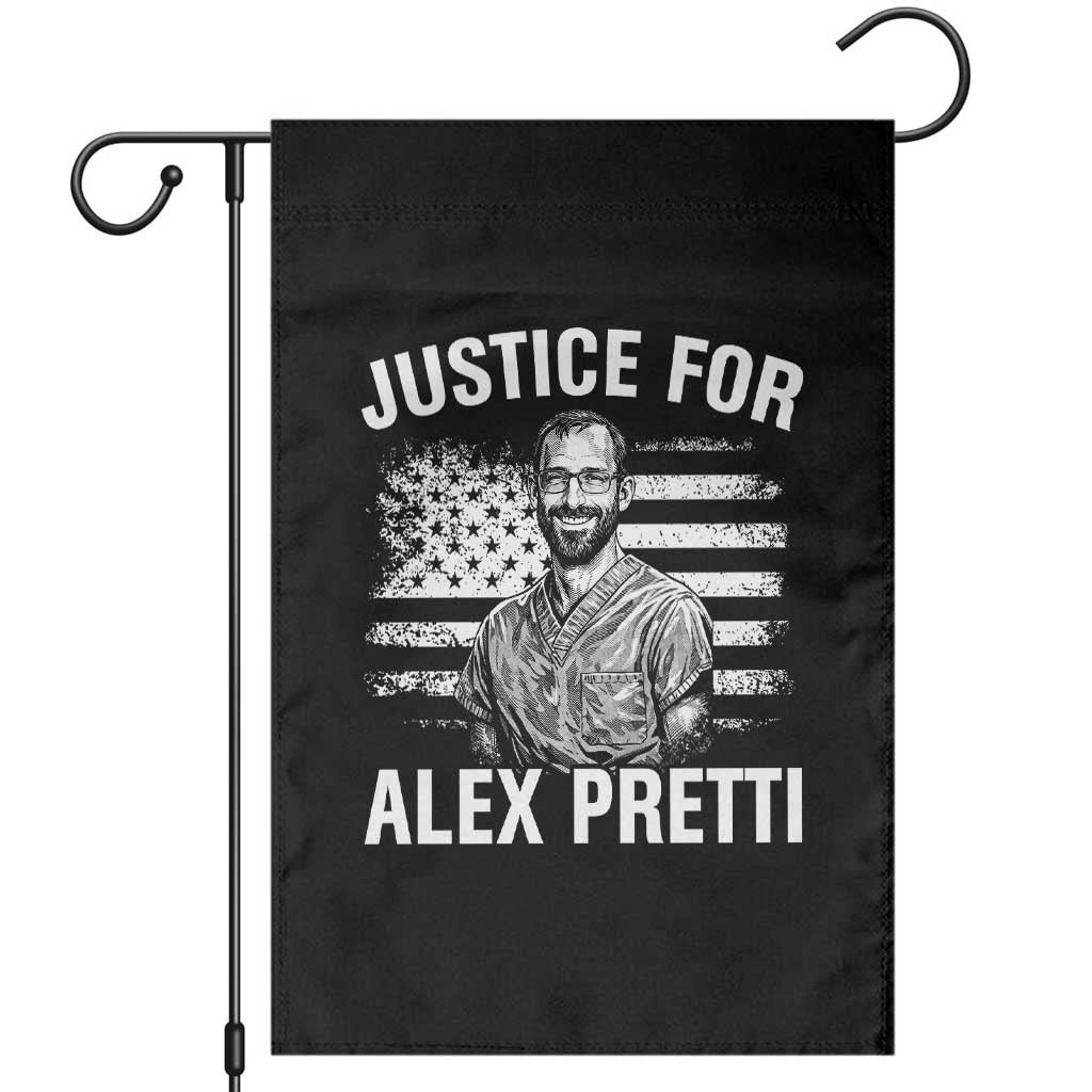 Justices for Alex Pretti Garden Flag Resist Abolish ICE Protest