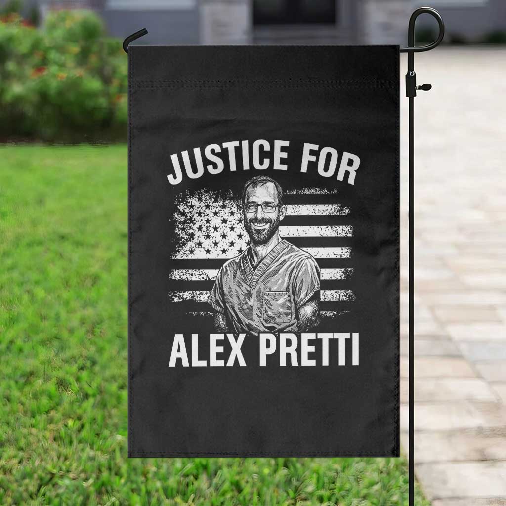 Justices for Alex Pretti Garden Flag Resist Abolish ICE Protest