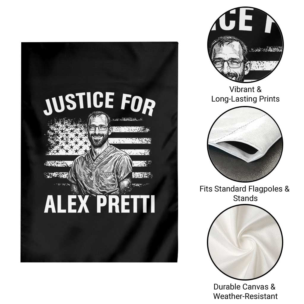 Justices for Alex Pretti Garden Flag Resist Abolish ICE Protest