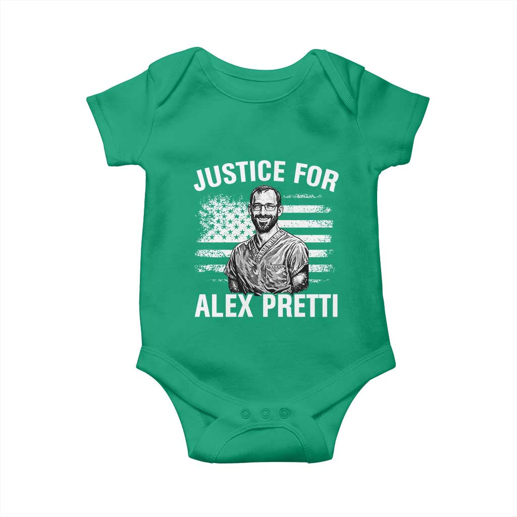 Justices for Alex Pretti Baby Onesie Resist Abolish ICE Protest