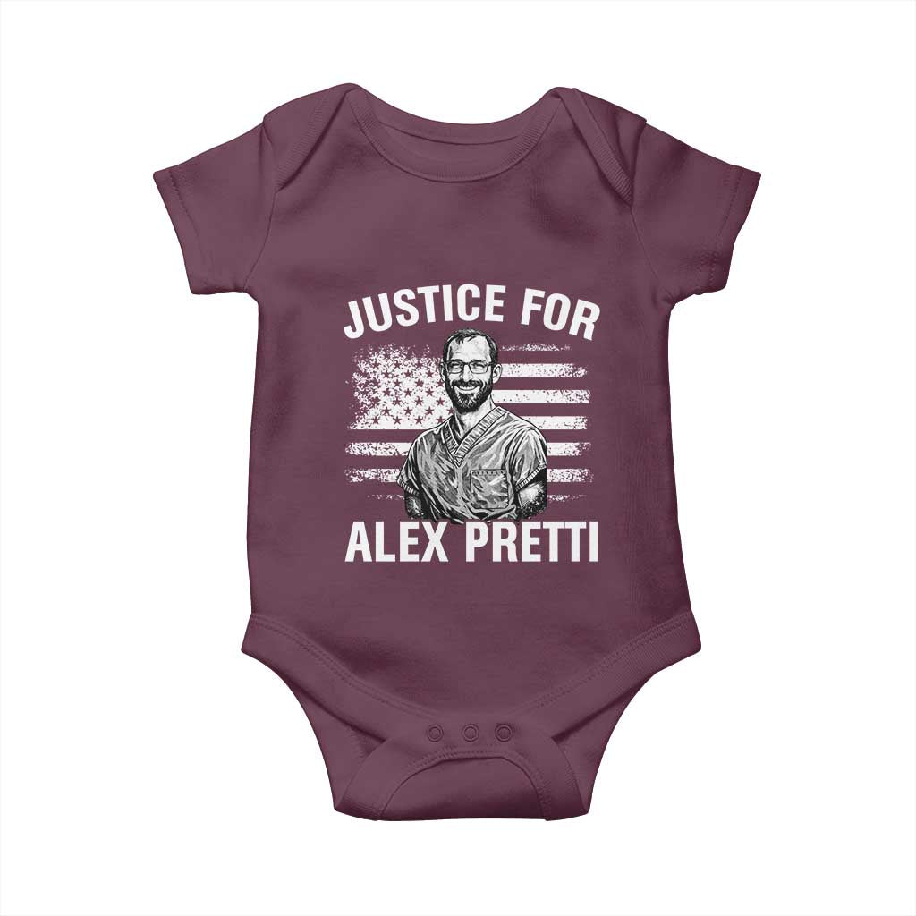 Justices for Alex Pretti Baby Onesie Resist Abolish ICE Protest