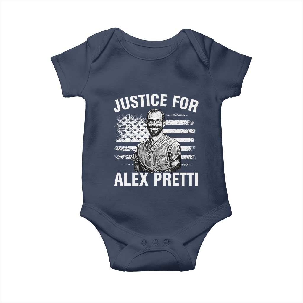 Justices for Alex Pretti Baby Onesie Resist Abolish ICE Protest