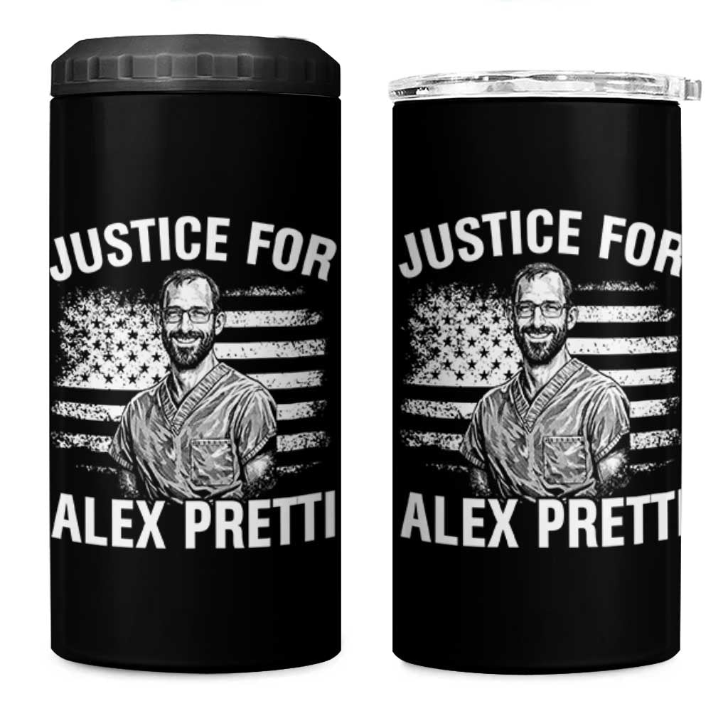 Justices for Alex Pretti 4 in 1 Can Cooler Tumbler Resist Abolish ICE Protest