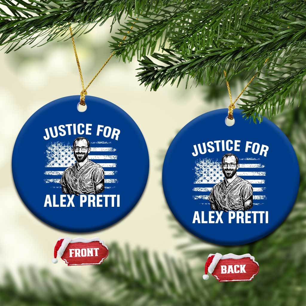 Justices for Alex Pretti Ceramic Ornament Resist Abolish ICE Protest