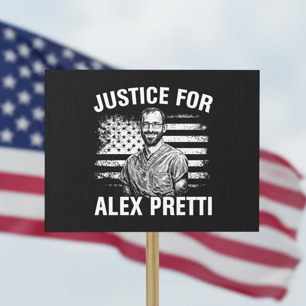 Justices for Alex Pretti Protest Sign Resist Abolish ICE Protest