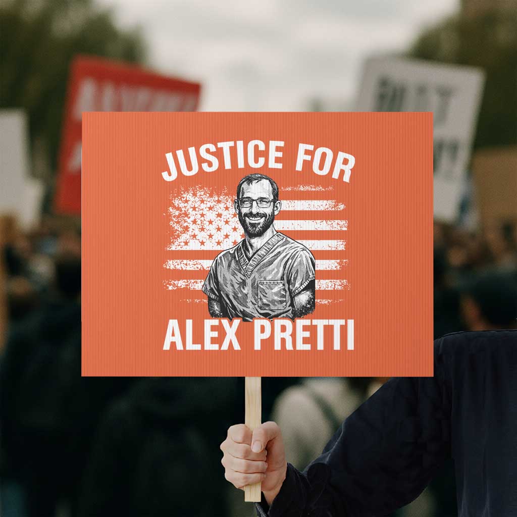 Justices for Alex Pretti Protest Sign Resist Abolish ICE Protest