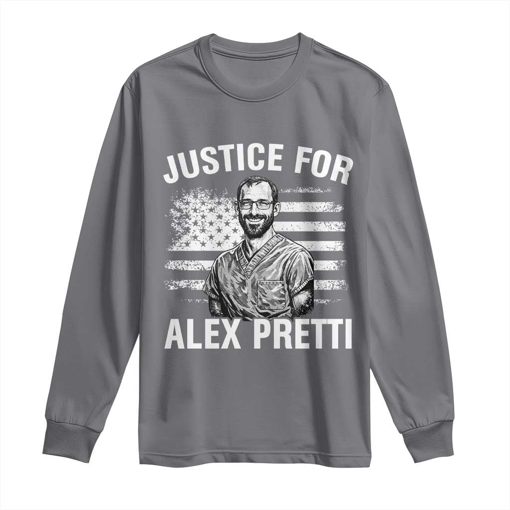 Justices for Alex Pretti Long Sleeve Shirt Resist Abolish ICE Protest