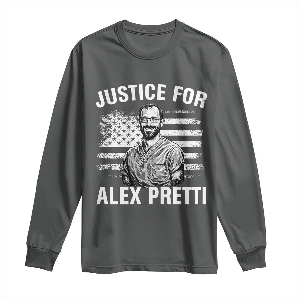 Justices for Alex Pretti Long Sleeve Shirt Resist Abolish ICE Protest