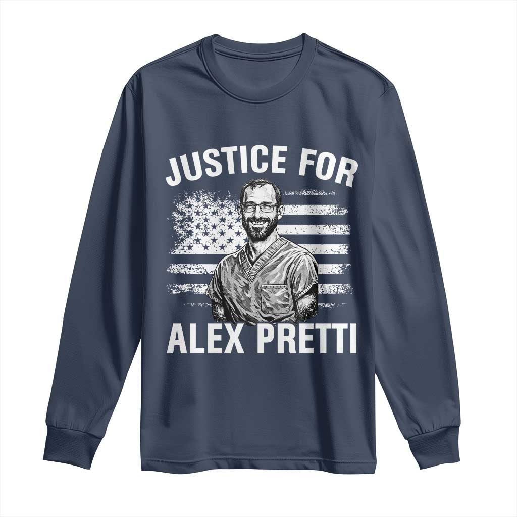 Justices for Alex Pretti Long Sleeve Shirt Resist Abolish ICE Protest