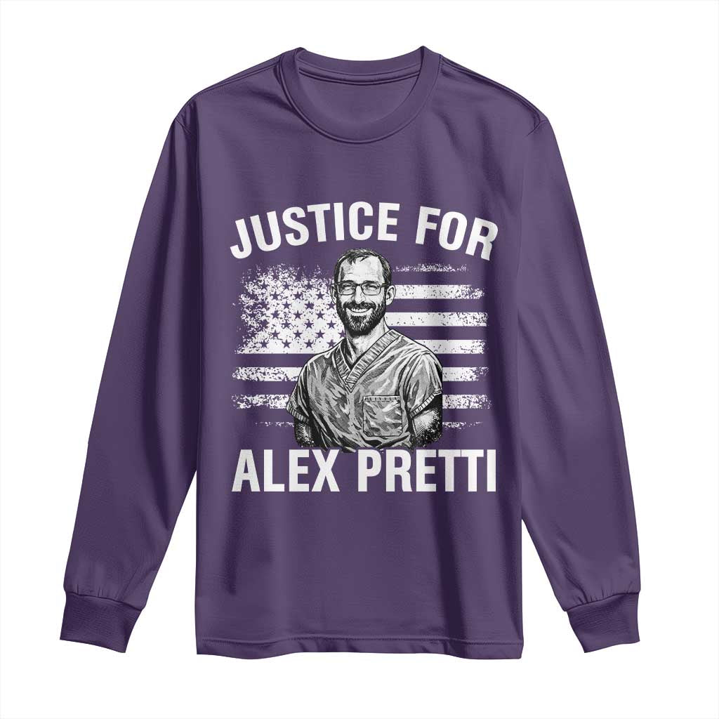 Justices for Alex Pretti Long Sleeve Shirt Resist Abolish ICE Protest