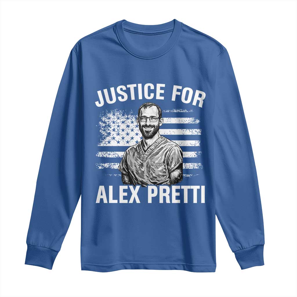 Justices for Alex Pretti Long Sleeve Shirt Resist Abolish ICE Protest