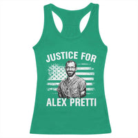 Justices for Alex Pretti Racerback Tank Top Resist Abolish ICE Protest