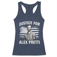 Justices for Alex Pretti Racerback Tank Top Resist Abolish ICE Protest