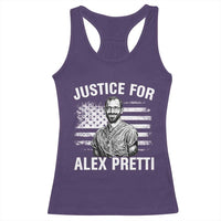 Justices for Alex Pretti Racerback Tank Top Resist Abolish ICE Protest