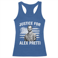 Justices for Alex Pretti Racerback Tank Top Resist Abolish ICE Protest
