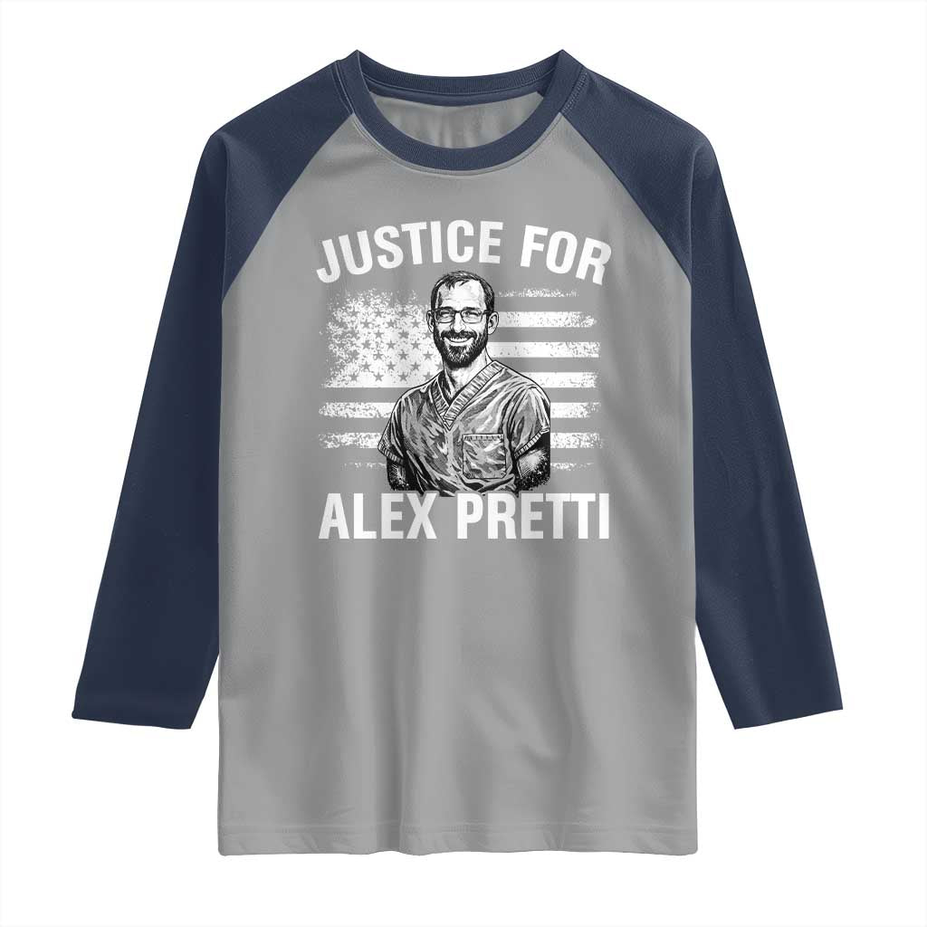 Justices for Alex Pretti Raglan Shirt Resist Abolish ICE Protest