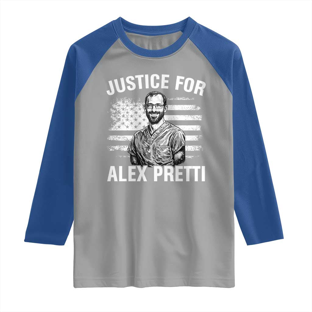 Justices for Alex Pretti Raglan Shirt Resist Abolish ICE Protest