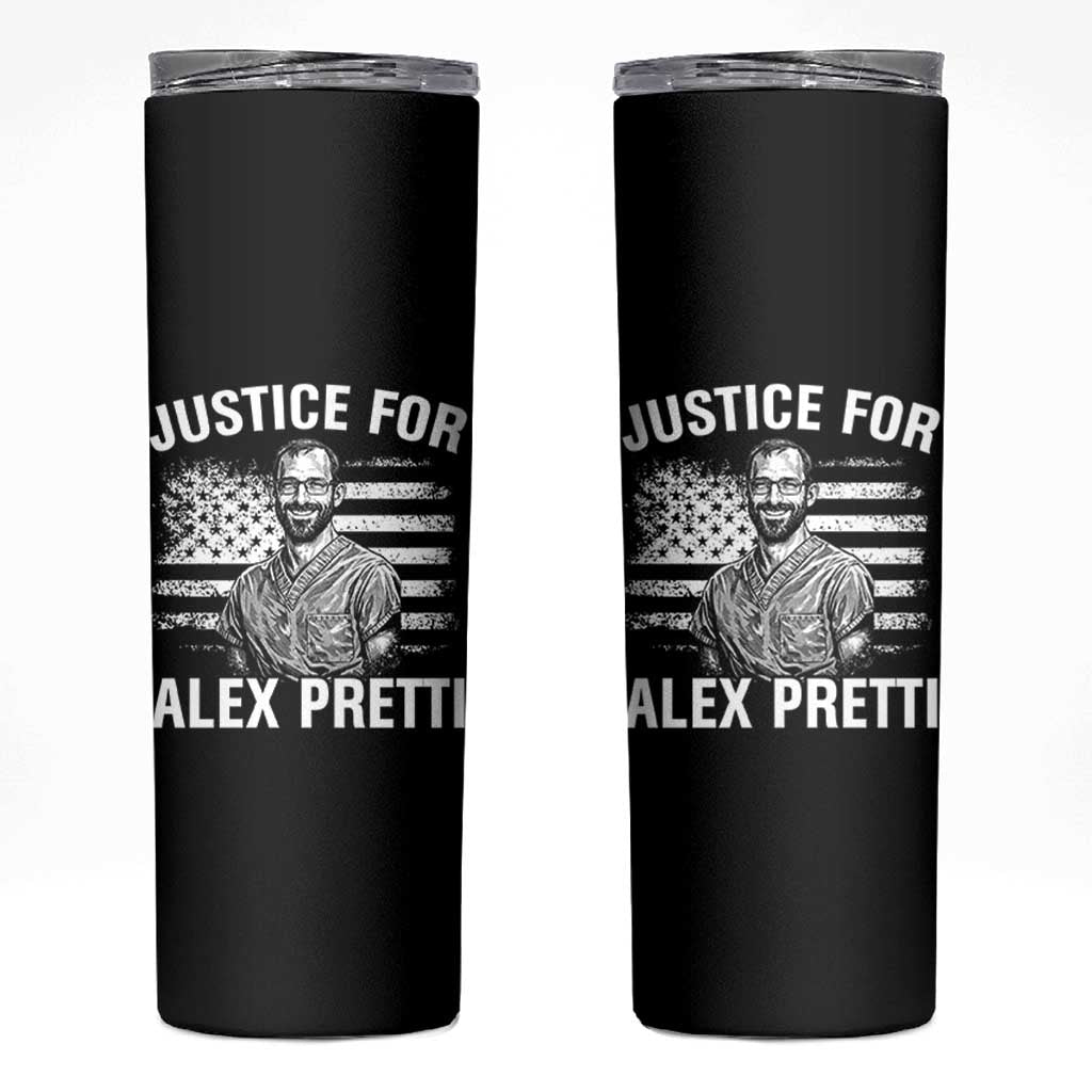 Justices for Alex Pretti Skinny Tumbler Resist Abolish ICE Protest