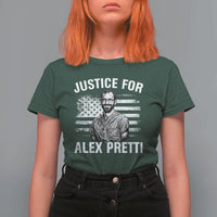 Justices for Alex Pretti T Shirt For Women Resist Abolish ICE Protest