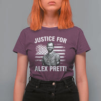 Justices for Alex Pretti T Shirt For Women Resist Abolish ICE Protest