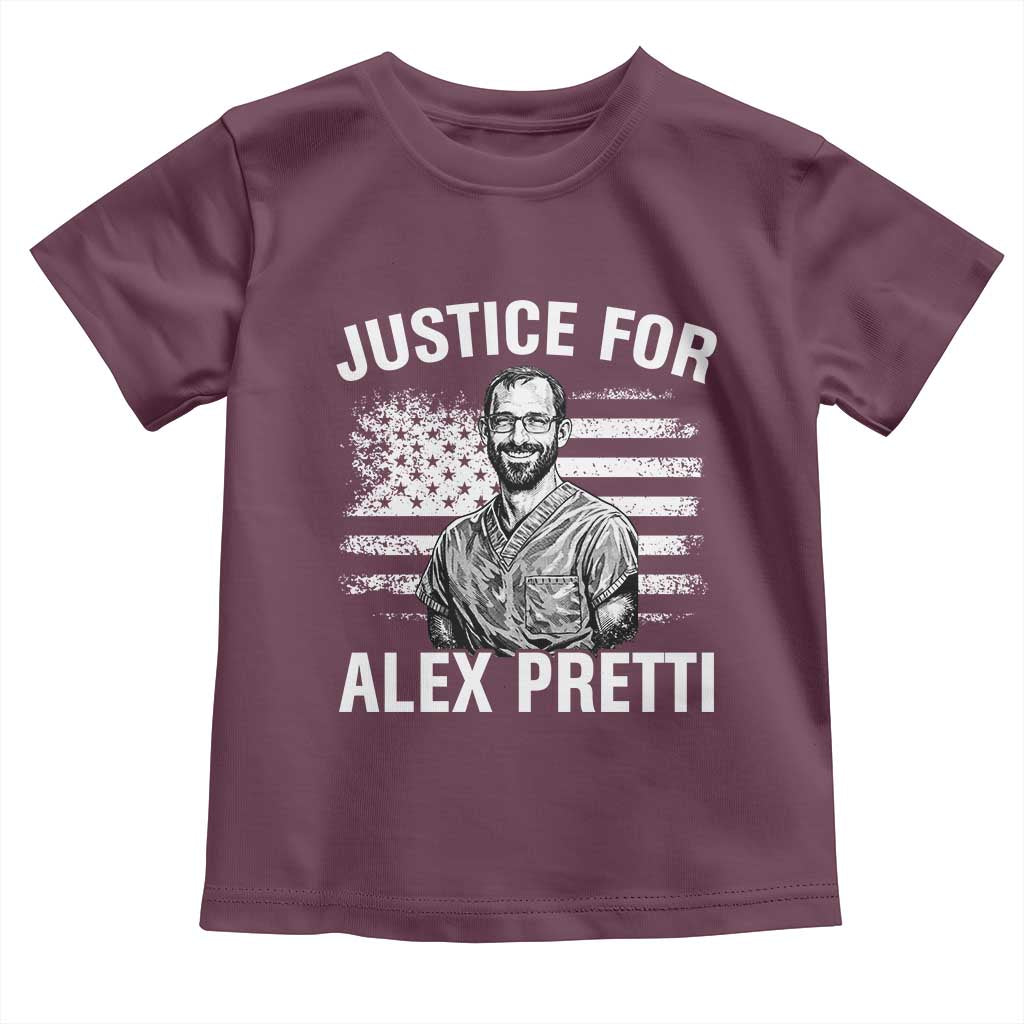 Justices for Alex Pretti Toddler T Shirt Resist Abolish ICE Protest