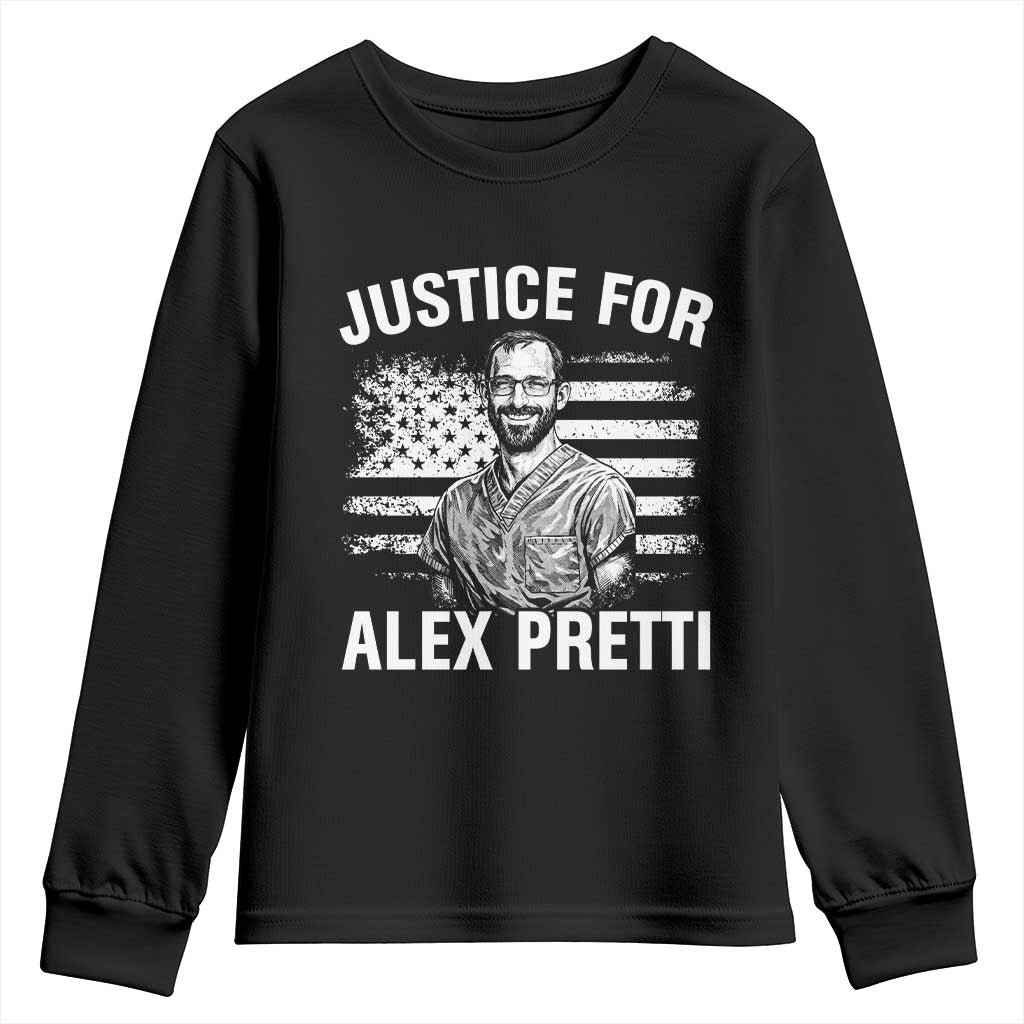 Justices for Alex Pretti Youth Sweatshirt Resist Abolish ICE Protest