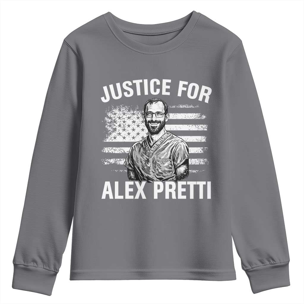 Justices for Alex Pretti Youth Sweatshirt Resist Abolish ICE Protest