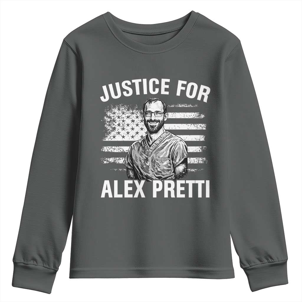 Justices for Alex Pretti Youth Sweatshirt Resist Abolish ICE Protest