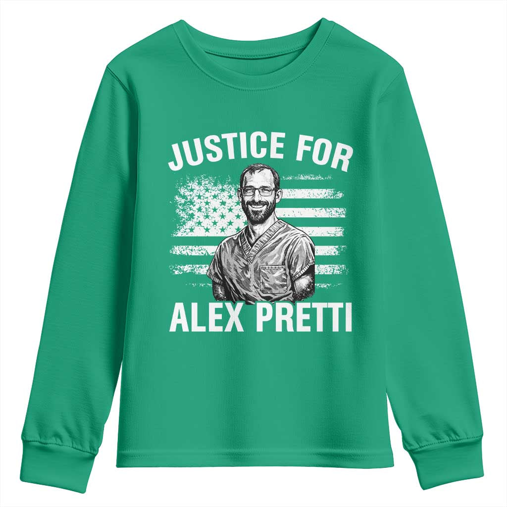 Justices for Alex Pretti Youth Sweatshirt Resist Abolish ICE Protest
