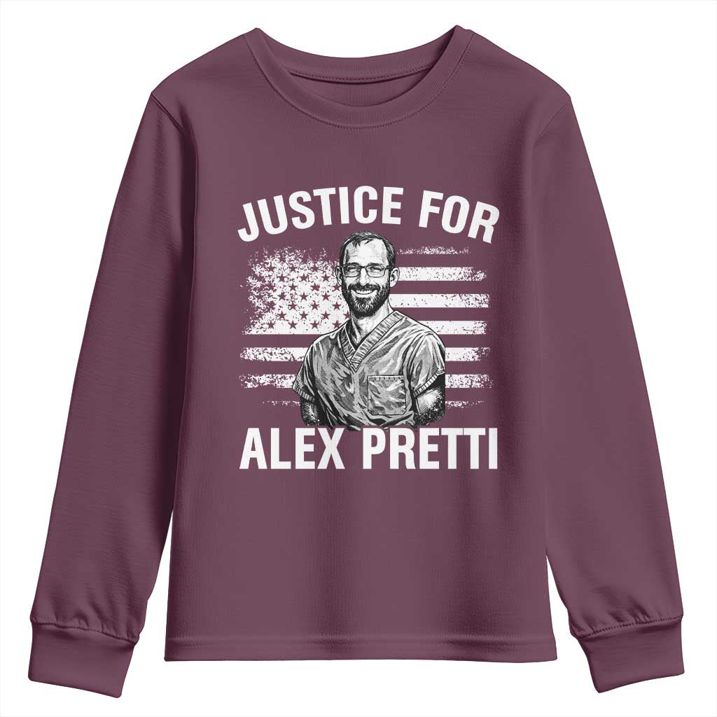 Justices for Alex Pretti Youth Sweatshirt Resist Abolish ICE Protest