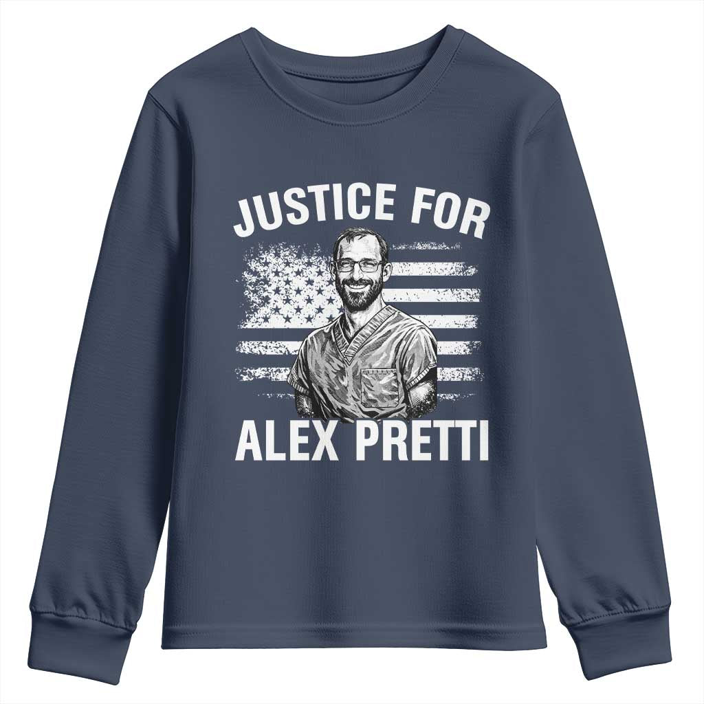 Justices for Alex Pretti Youth Sweatshirt Resist Abolish ICE Protest