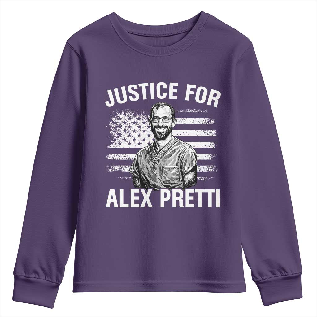 Justices for Alex Pretti Youth Sweatshirt Resist Abolish ICE Protest