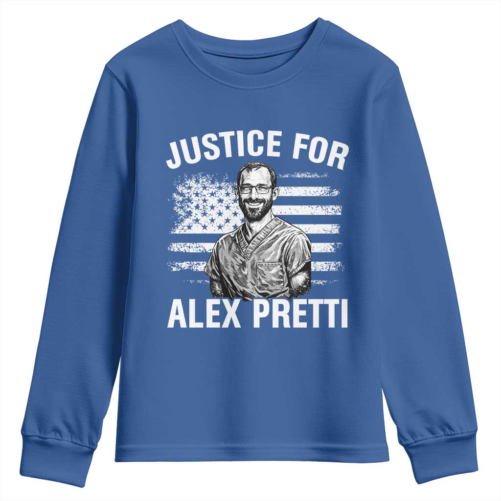 Justices for Alex Pretti Youth Sweatshirt Resist Abolish ICE Protest