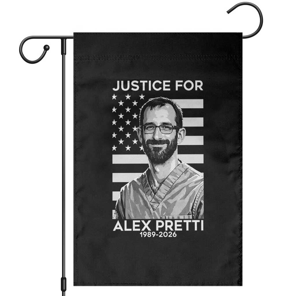 Justices for Alex Pretti Garden Flag Resist ICE Immigration Deportation Protest Minnesota