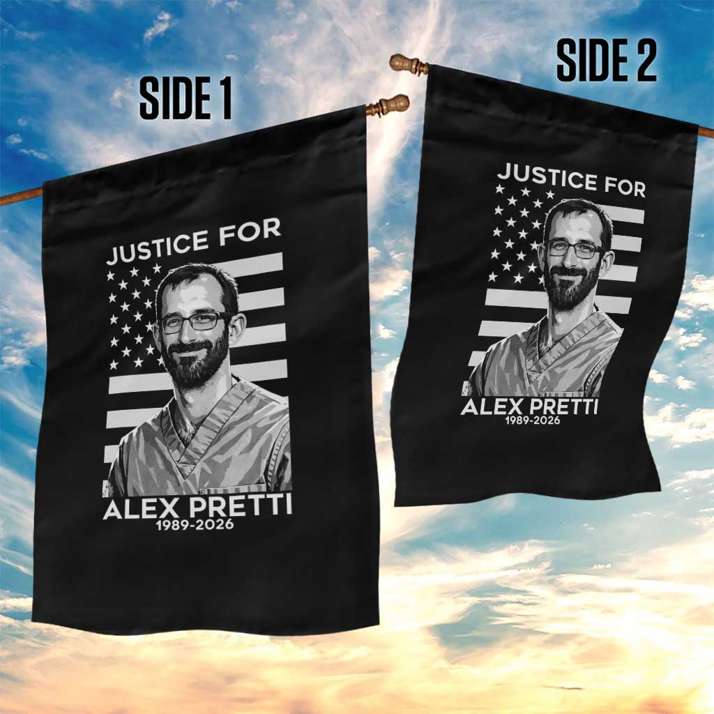 Justices for Alex Pretti Garden Flag Resist ICE Immigration Deportation Protest Minnesota