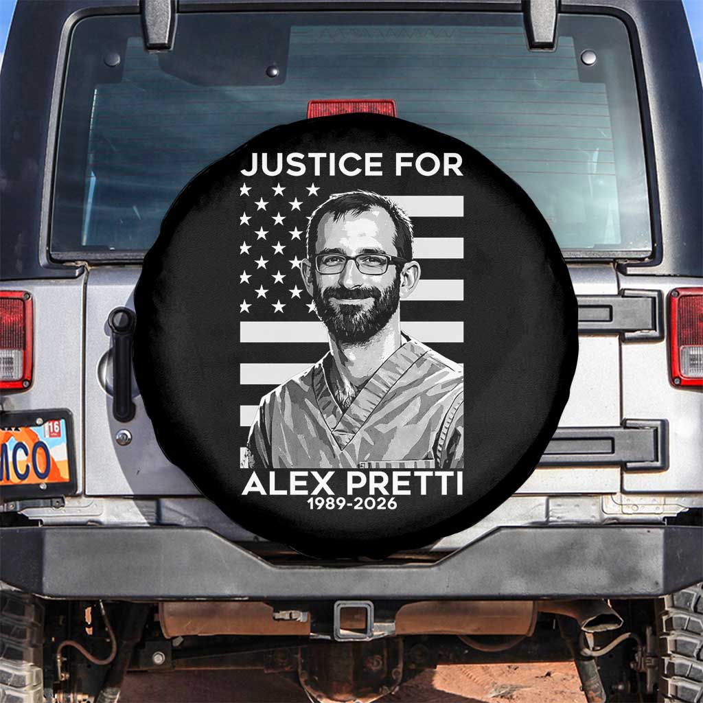 Justices for Alex Pretti Spare Tire Cover Resist ICE Immigration Deportation Protest Minnesota