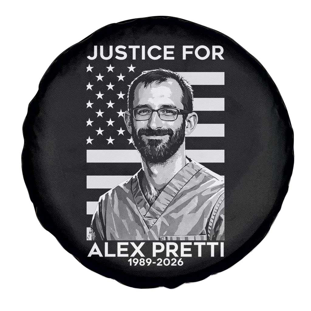 Justices for Alex Pretti Spare Tire Cover Resist ICE Immigration Deportation Protest Minnesota