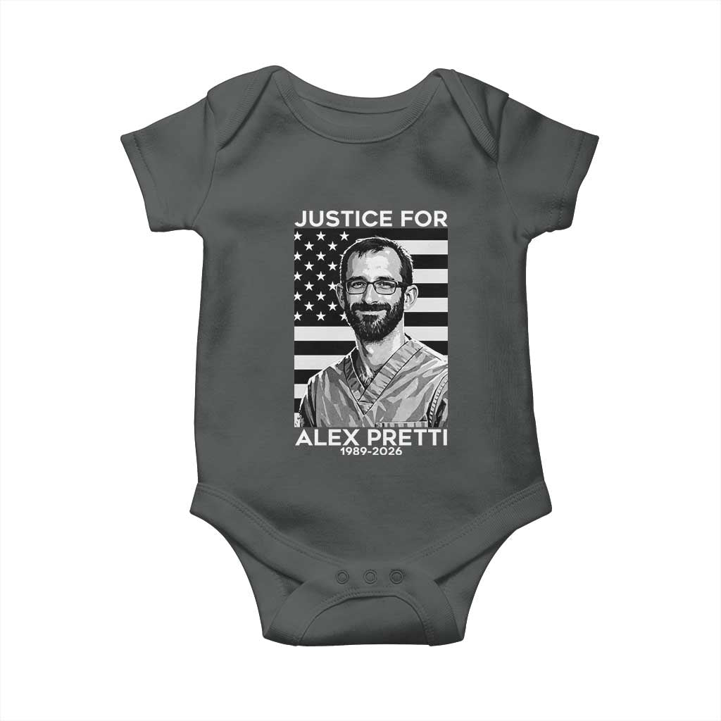 Justices for Alex Pretti Baby Onesie Resist ICE Immigration Deportation Protest Minnesota