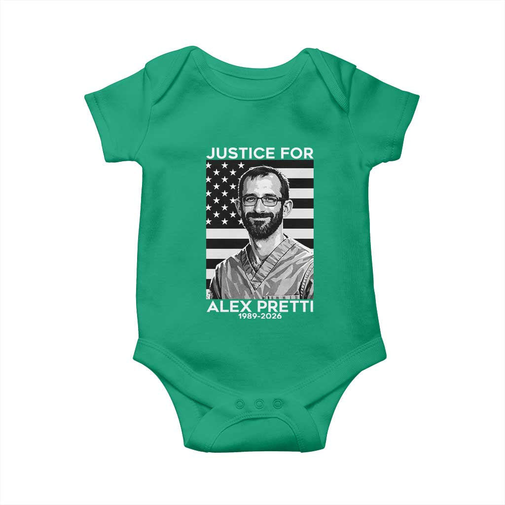Justices for Alex Pretti Baby Onesie Resist ICE Immigration Deportation Protest Minnesota