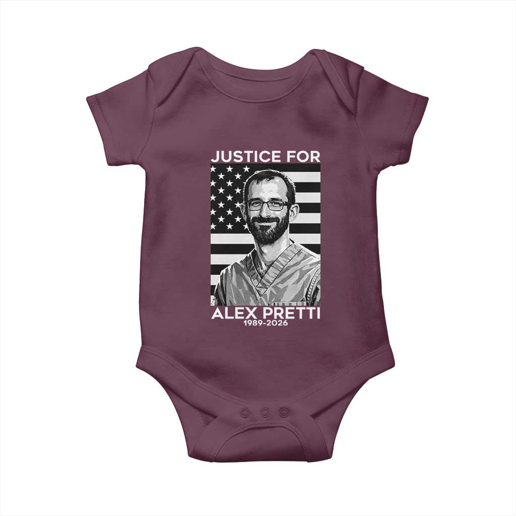 Justices for Alex Pretti Baby Onesie Resist ICE Immigration Deportation Protest Minnesota