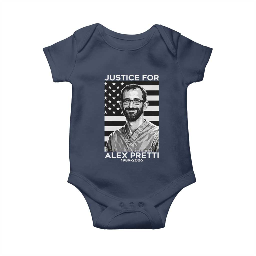 Justices for Alex Pretti Baby Onesie Resist ICE Immigration Deportation Protest Minnesota