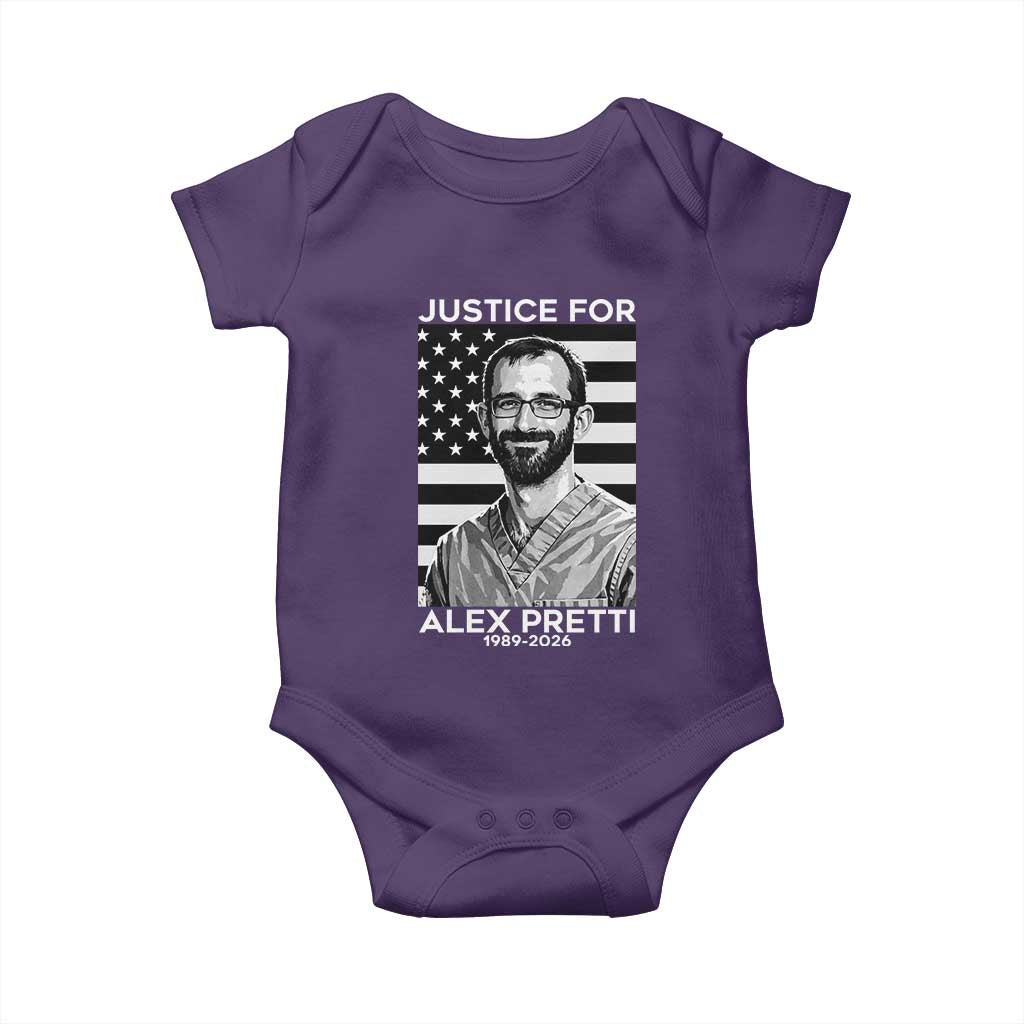 Justices for Alex Pretti Baby Onesie Resist ICE Immigration Deportation Protest Minnesota