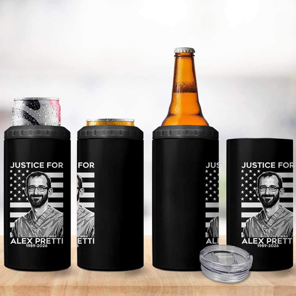 Justices for Alex Pretti 4 in 1 Can Cooler Tumbler Resist ICE Immigration Deportation Protest Minnesota