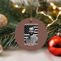 Justices for Alex Pretti Ceramic Ornament Resist ICE Immigration Deportation Protest Minnesota